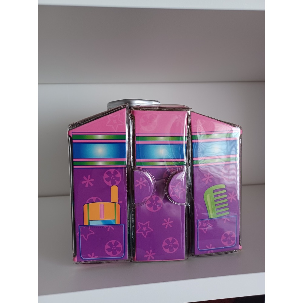 Vintage Fashion Polly Pocket Salon Boutique Fold‎ Out Playset Purple Pink Case - Picture 2 of 9